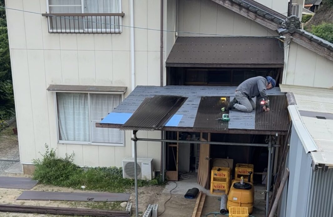 屋根を修理しました